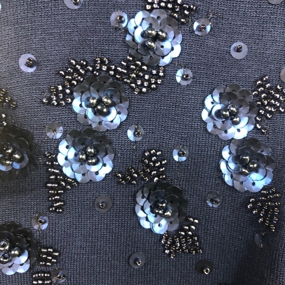 Charter Club Sequin Navy Cardigan - Picture 2 of 5